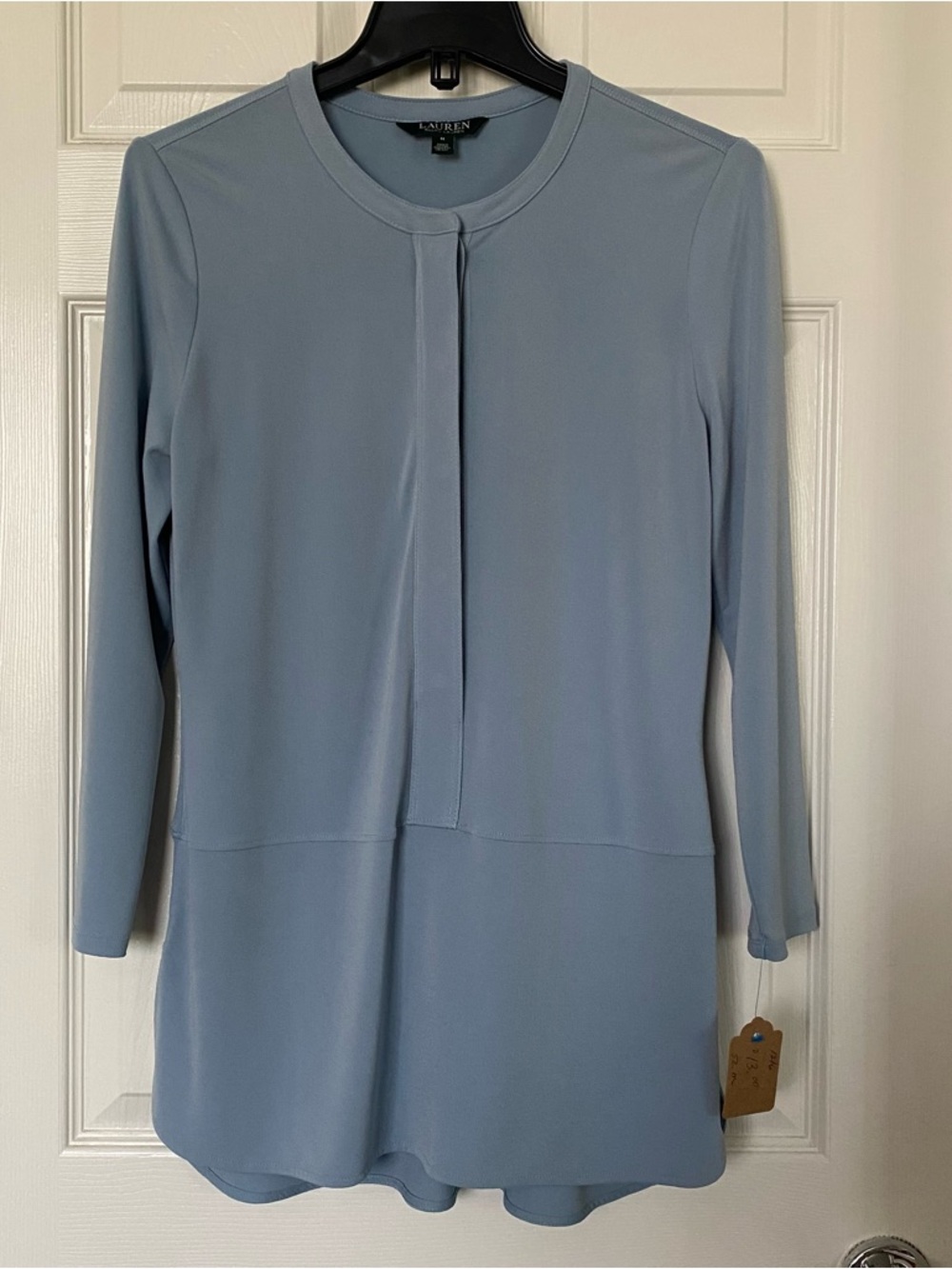 Ralph Lauren Powder Blue Long-Sleeve Tunic Dress